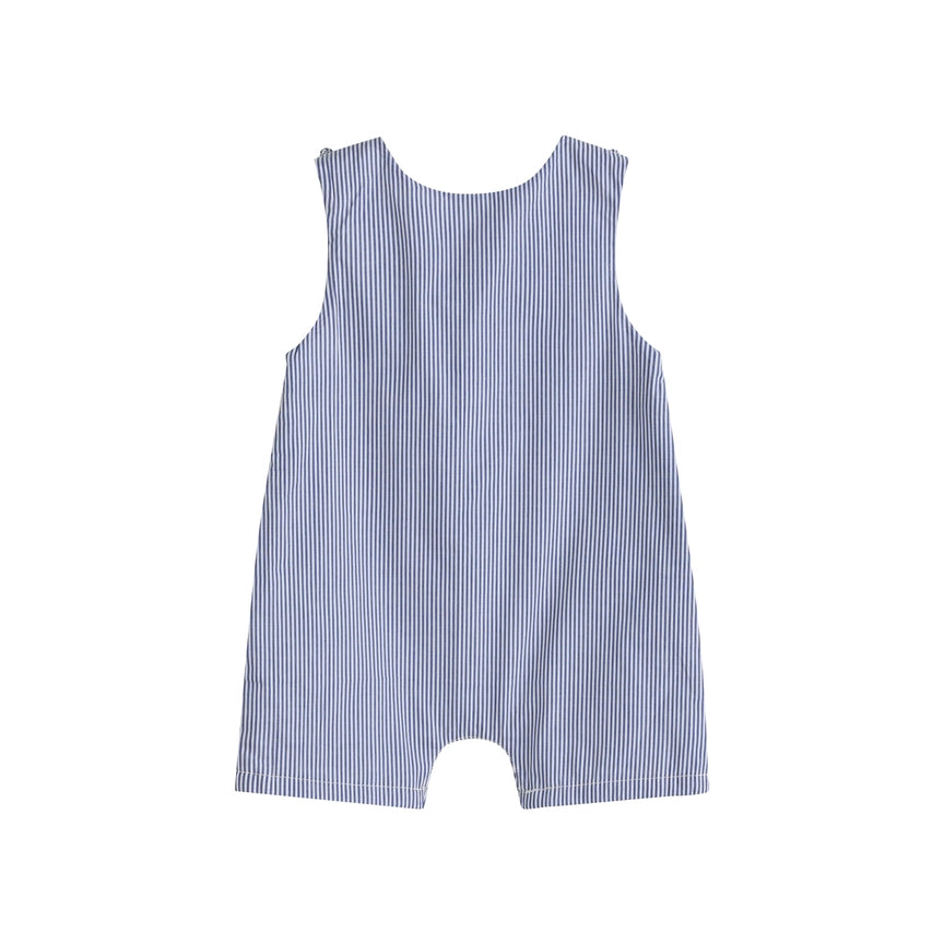 Navy Striped Smocked Shark Jon Jons