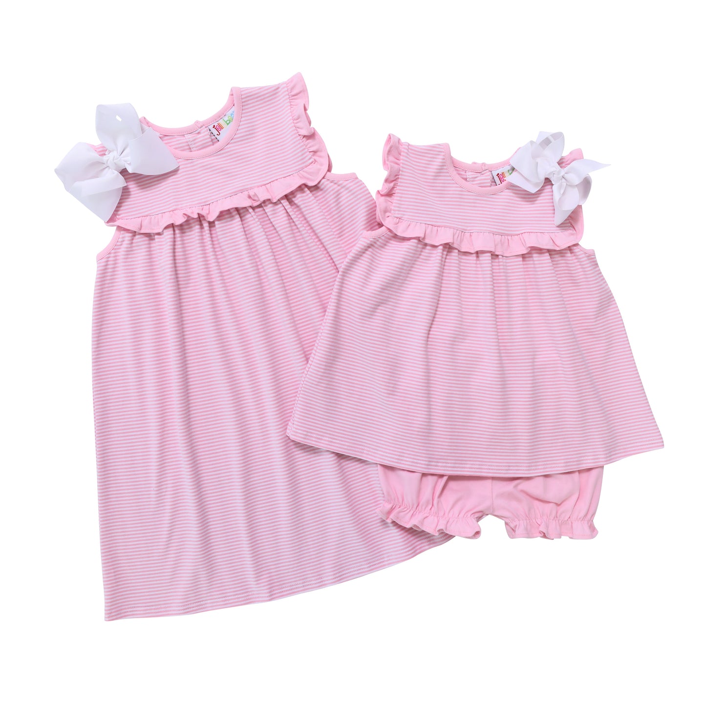 Bella Bloomer Set Light Pink Stripes