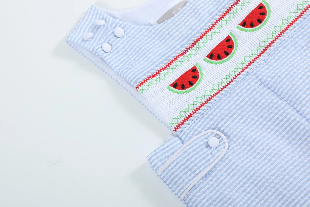 Blue Striped Smocked Watermelon Jon Jons